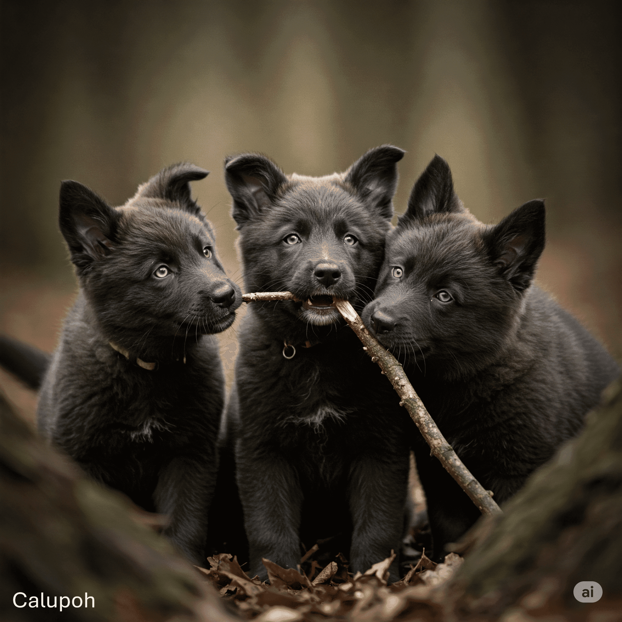 🐺 Calupoh puppy showcasing its early wolf-like features