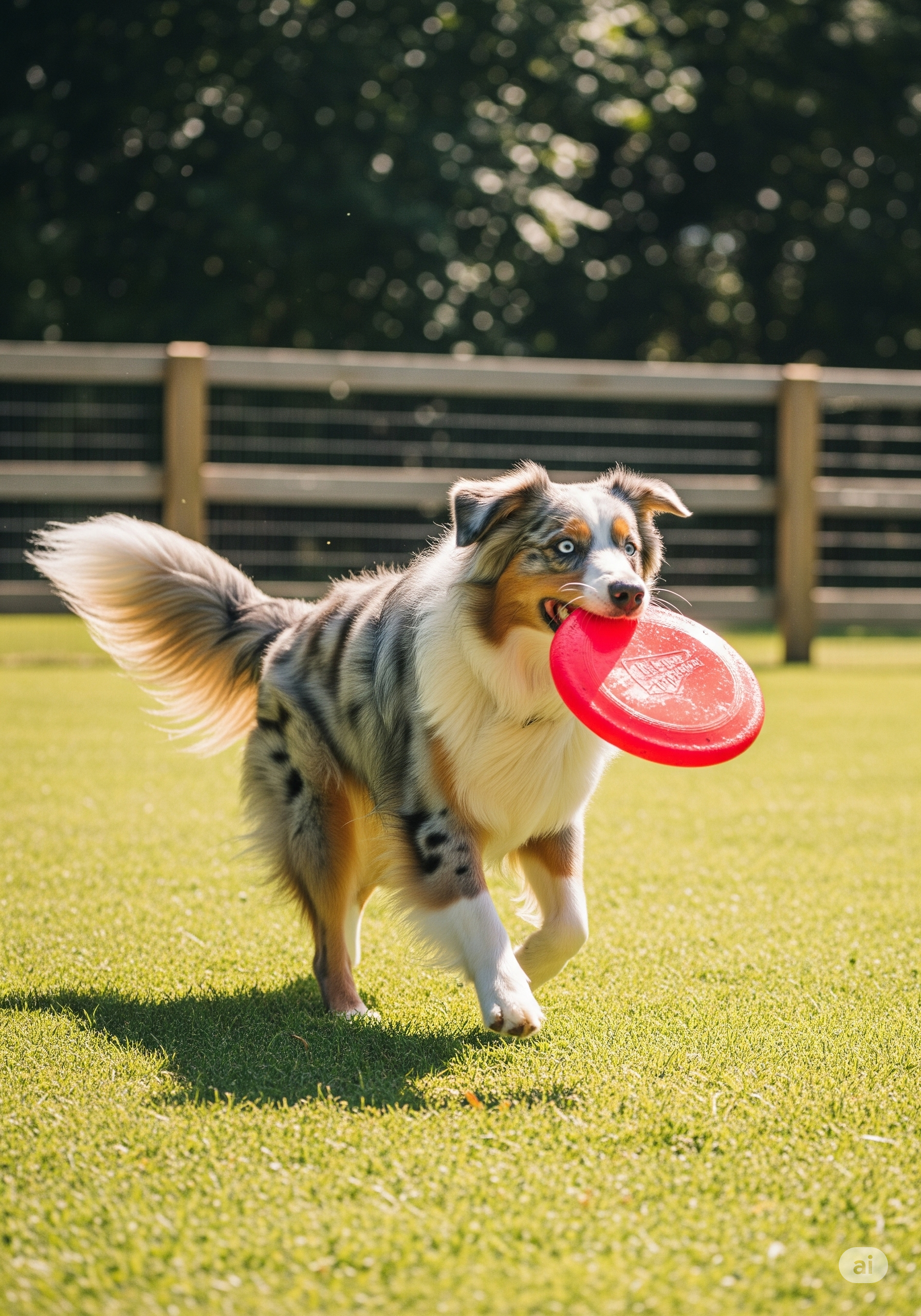 π Australian Shepherd dog breed in its home environment