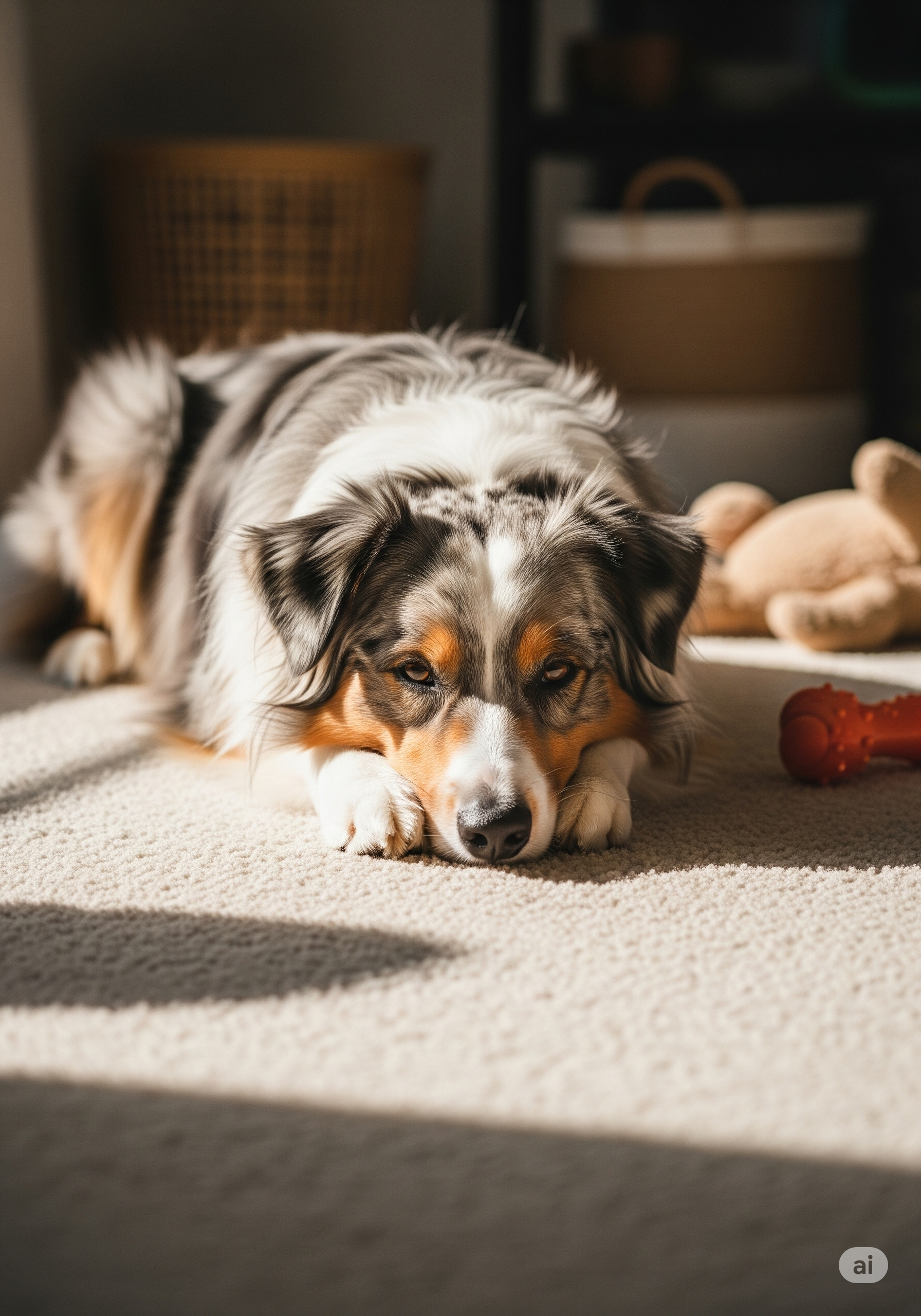π How does an Australian Shepherd, like a red merle australian shepherd, look?