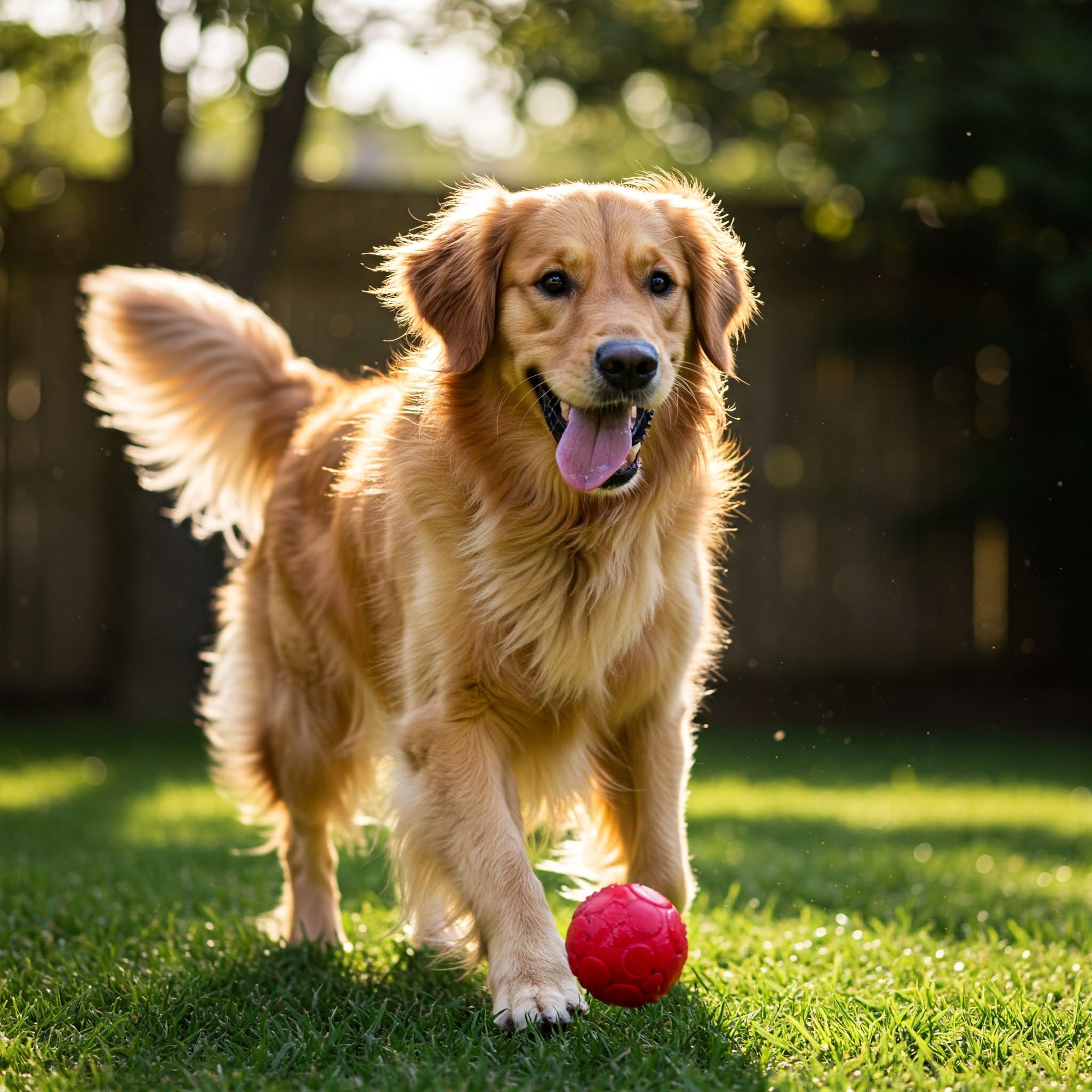 🏠 Golden Retriever dog breed in its home environment