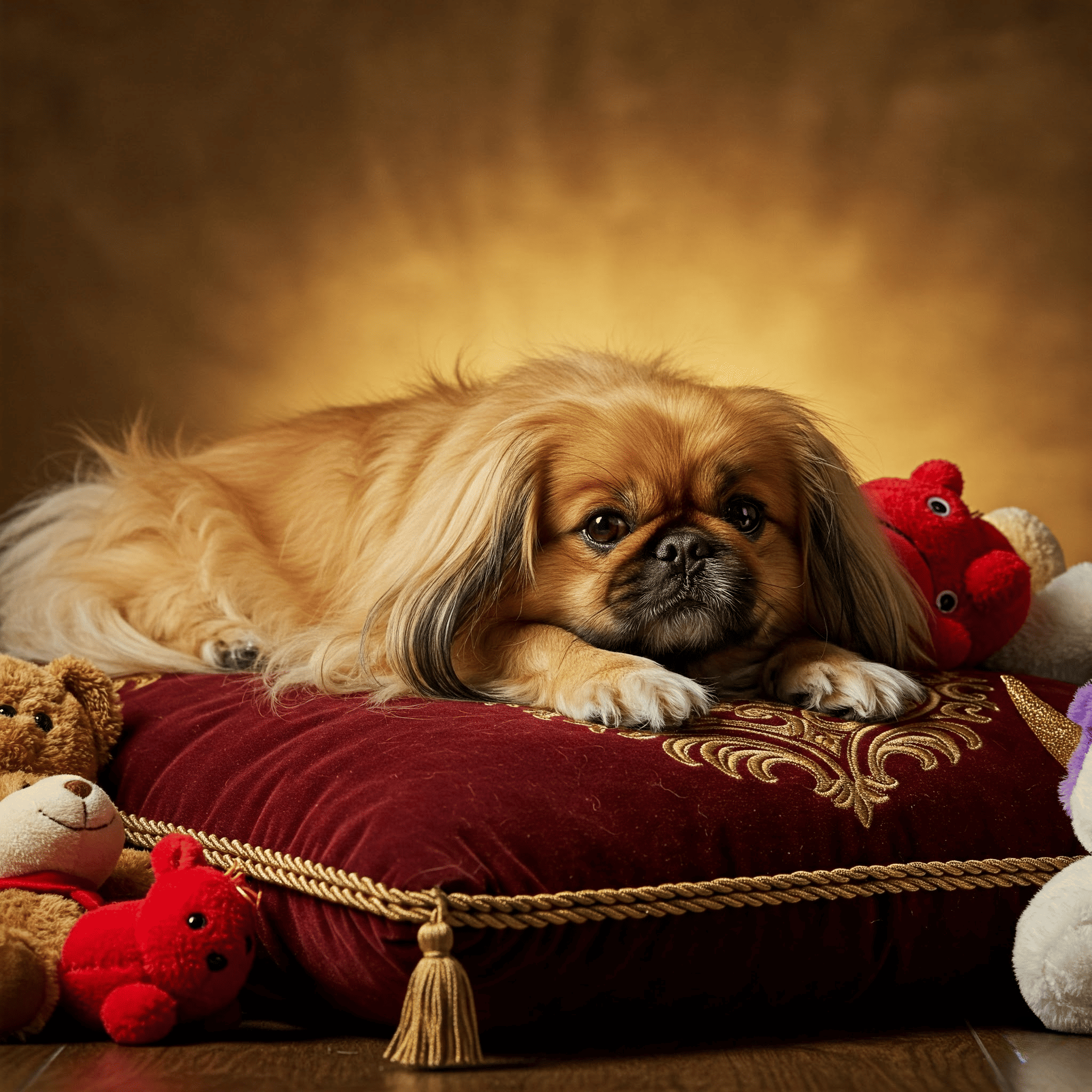 🏠 Pekingese dog breed in its home environment